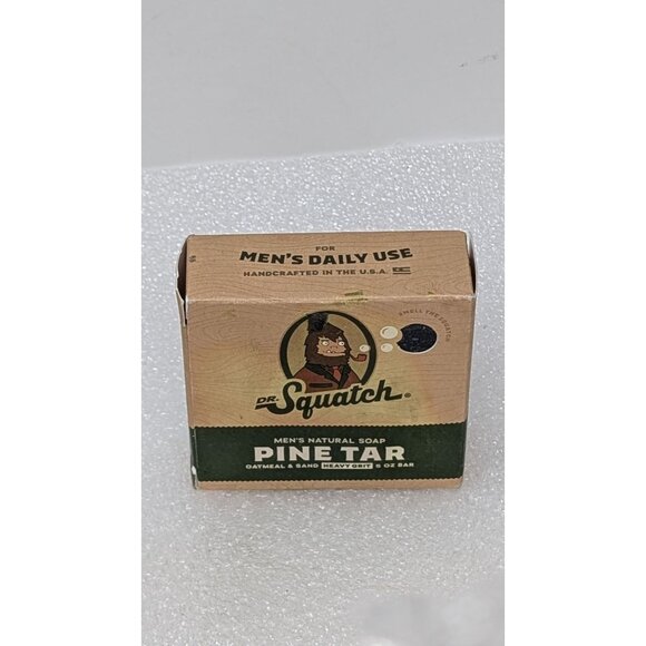 Dr. Squatch Men's Natural Soap Pine Tar Oatmeal & Sand Heavy Grit 5 Oz Bar - Picture 1 of 1